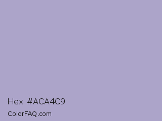 Hex #aca4c9 Color Image