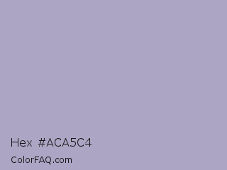Hex #aca5c4 Color Image