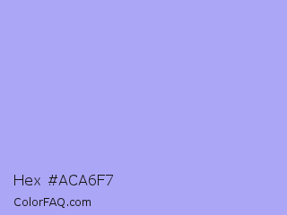 Hex #aca6f7 Color Image
