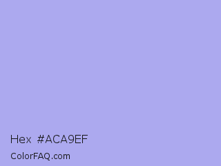 Hex #aca9ef Color Image