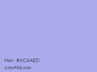 Hex #acaaed Color Image