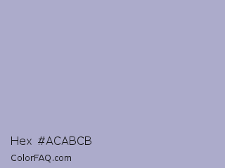 Hex #acabcb Color Image
