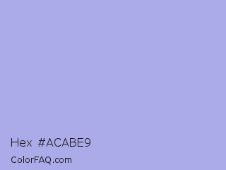Hex #acabe9 Color Image