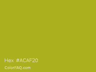 Hex #acaf20 Color Image
