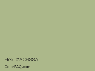 Hex #acb88a Color Image