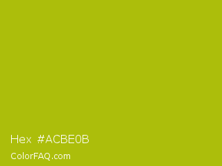 Hex #acbe0b Color Image
