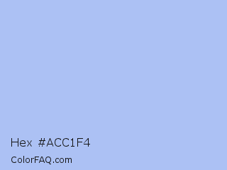 Hex #acc1f4 Color Image