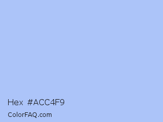 Hex #acc4f9 Color Image