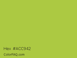 Hex #acc942 Color Image