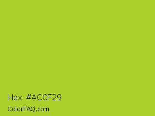 Hex #accf29 Color Image
