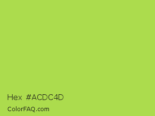 Hex #acdc4d Color Image