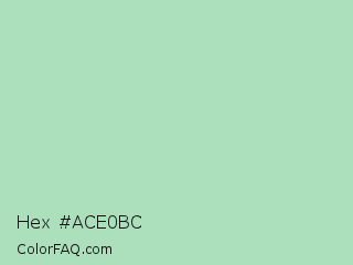 Hex #ace0bc Color Image