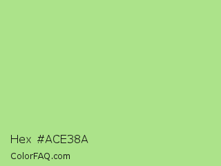 Hex #ace38a Color Image