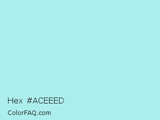 Hex #aceeed Color Image