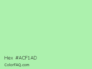 Hex #acf1ad Color Image