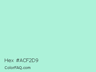 Hex #acf2d9 Color Image