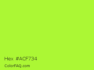 Hex #acf734 Color Image