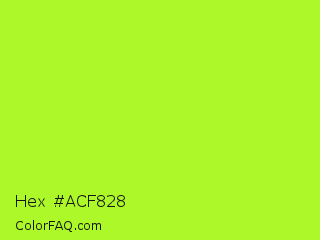 Hex #acf828 Color Image