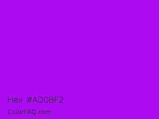 Hex #ad0bf2 Color Image