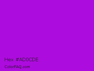 Hex #ad0cde Color Image