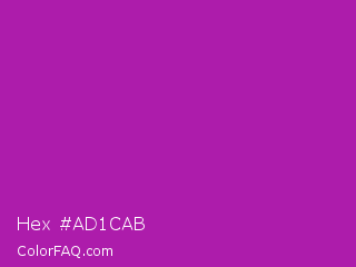 Hex #ad1cab Color Image