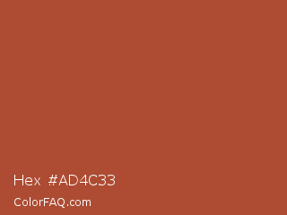 Hex #ad4c33 Color Image