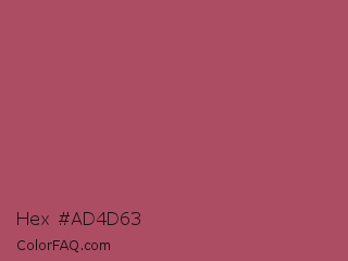 Hex #ad4d63 Color Image