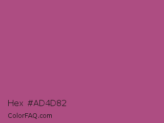 Hex #ad4d82 Color Image