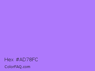 Hex #ad78fc Color Image