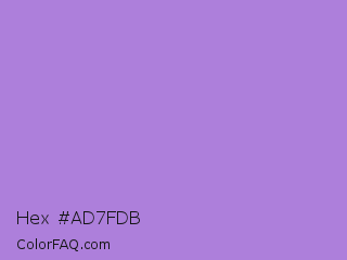 Hex #ad7fdb Color Image