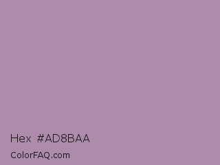 Hex #ad8baa Color Image