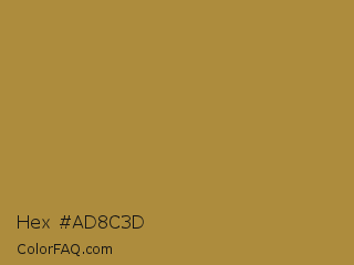 Hex #ad8c3d Color Image