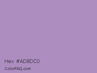 Hex #ad8dc0 Color Image
