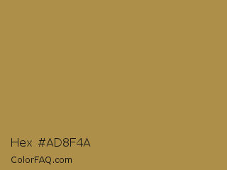 Hex #ad8f4a Color Image
