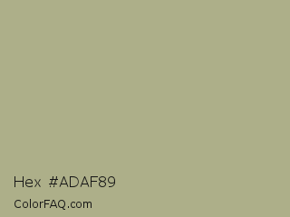 Hex #adaf89 Color Image