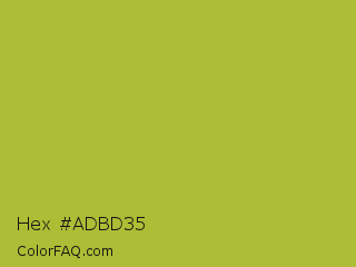 Hex #adbd35 Color Image