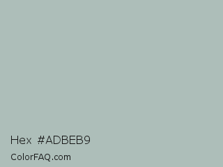 Hex #adbeb9 Color Image