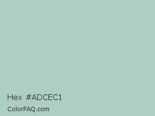 Hex #adcec1 Color Image