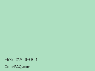 Hex #ade0c1 Color Image
