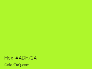 Hex #adf72a Color Image