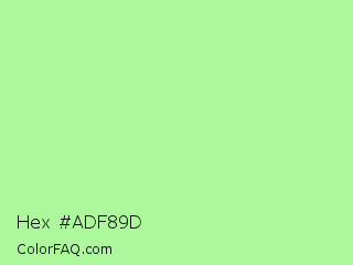 Hex #adf89d Color Image