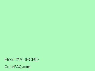 Hex #adfcbd Color Image