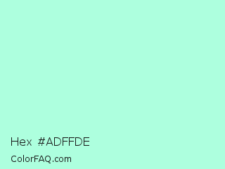 Hex #adffde Color Image
