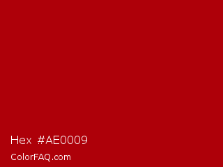 Hex #ae0009 Color Image