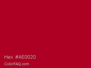 Hex #ae0020 Color Image