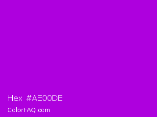 Hex #ae00de Color Image