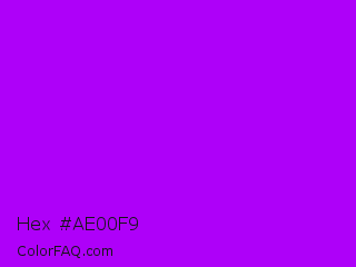 Hex #ae00f9 Color Image