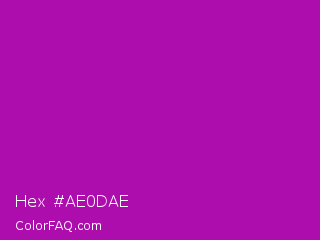 Hex #ae0dae Color Image