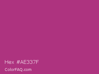 Hex #ae337f Color Image
