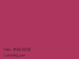Hex #ae365e Color Image